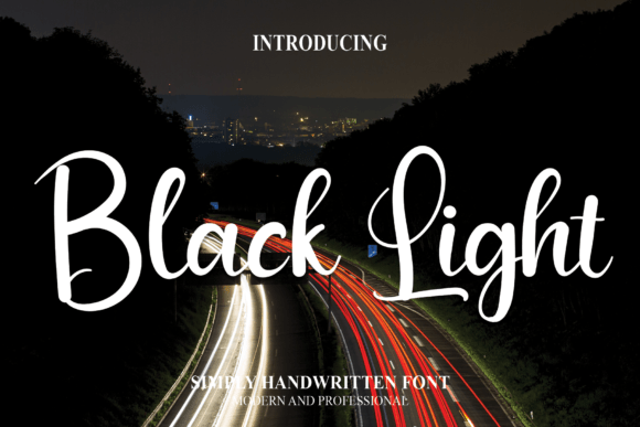 Black Light Font Poster 1