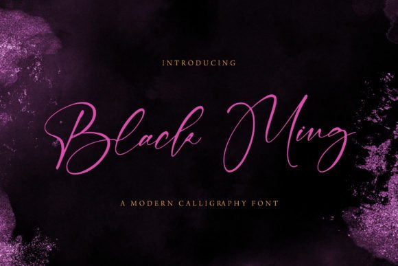Black Ming Font Poster 1