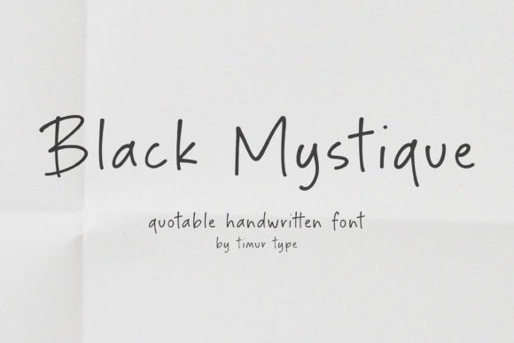 Black Mystique Font Poster 1
