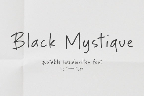 Black Mystique Font