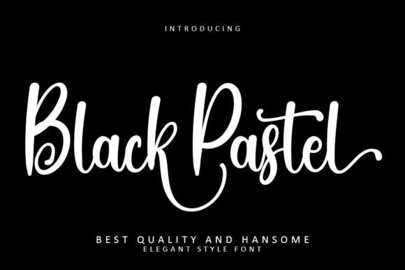 Black Pastel Font Poster 1