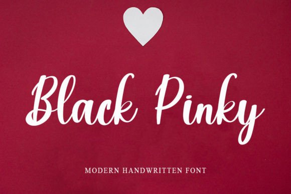 Black Pinky Font Poster 1