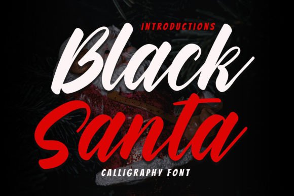 Black Santa Font Poster 1