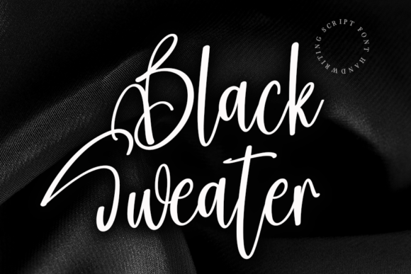 Black Sweater Font Poster 1
