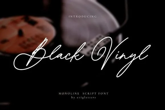 Black Vinyl Font Black Vinyl Font Poster 1