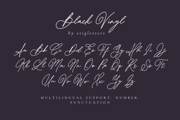 Black Vinyl Font Poster 10