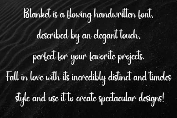 Blanket Font Poster 2