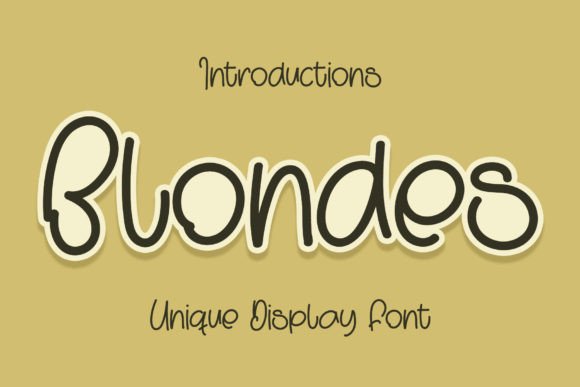 Blondes Font Poster 1