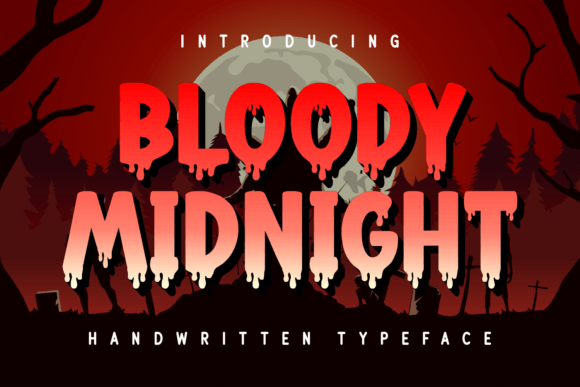 Bloody Midnight Font Bloody Midnight Font Poster 1