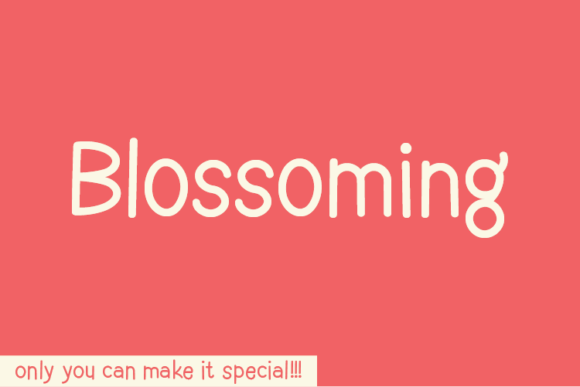 Blossoming Font