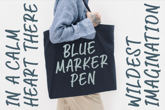 Blue Marker Font Poster 8