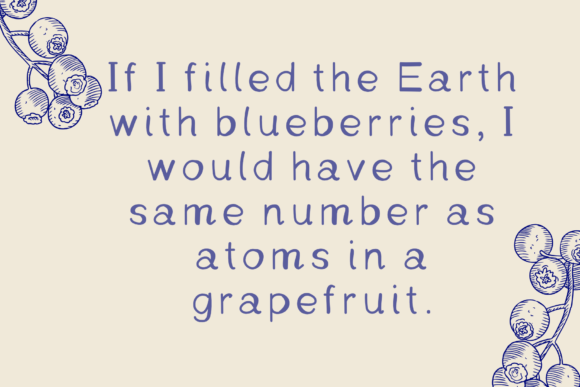 Blueberry Font Poster 2