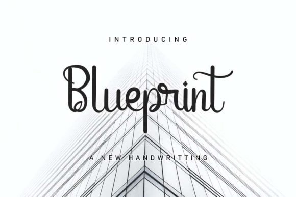 Blueprint Font Poster 1