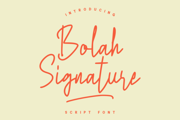 Bolah Signature Font Poster 1