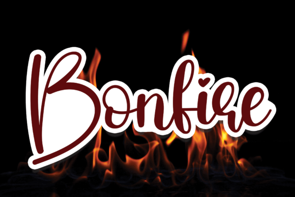 Bonfire Font Poster 1