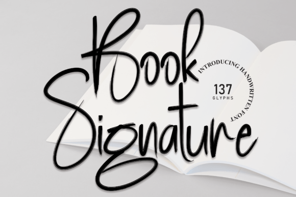 Book Signature Font Poster 1
