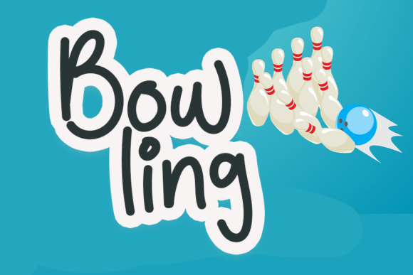 Bowling Font Poster 1