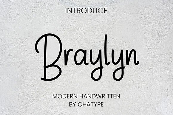 Braylyn Font Poster 1