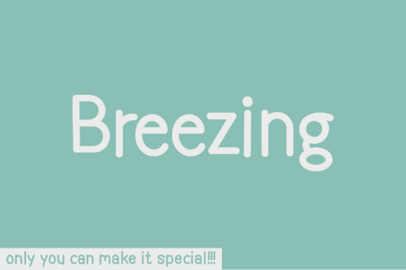 Breezing Font Poster 1