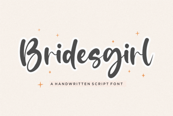 Bridesgirl Font Poster 1