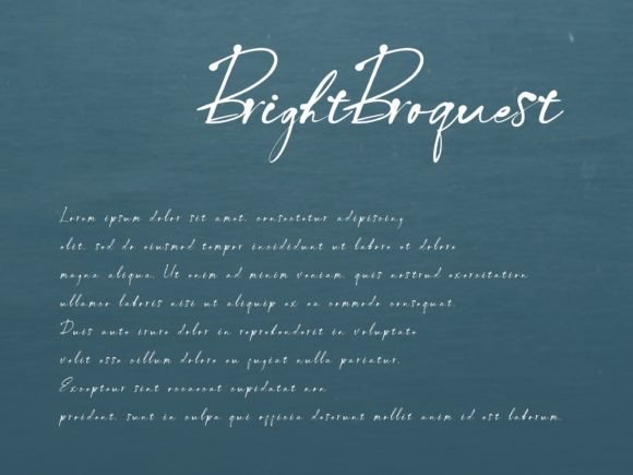 Bright Broquest Font Poster 2
