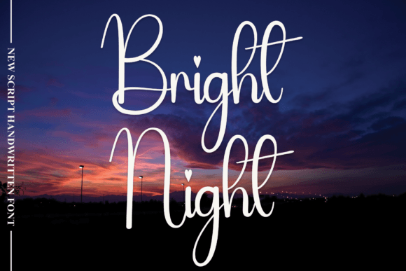 Bright Night Font Poster 1