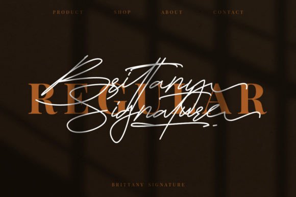Brittany Signature Font Poster 2