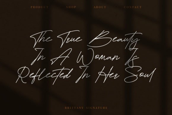 Brittany Signature Font Poster 6