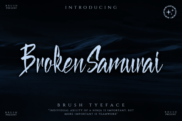 Broken Samurai Font Poster 1