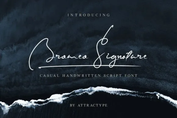 Bromeo Signature Font Bromeo Signature Font Poster 1