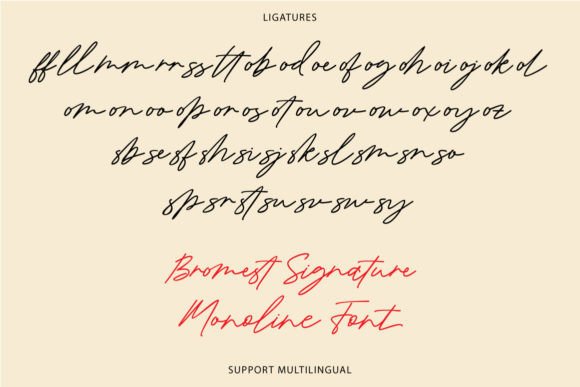 Bromest Signature Font Poster 9