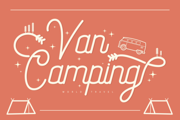 Brown Camper Font Poster 4