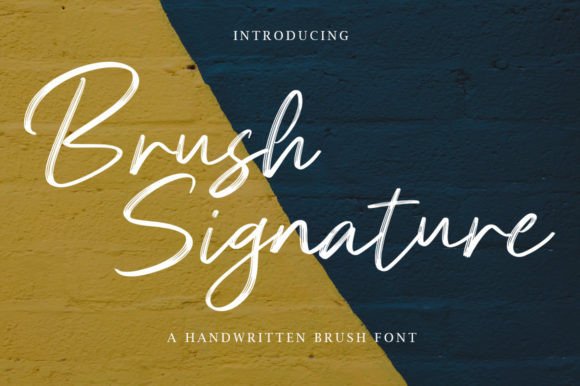 Brush Signature Font Poster 1