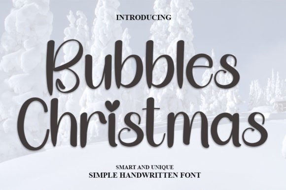 Bubbles Christmas Font Poster 1