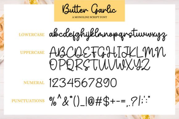 Butter Garlic Font Poster 7