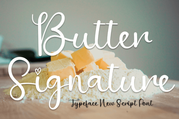 Butter Signature Font Poster 1