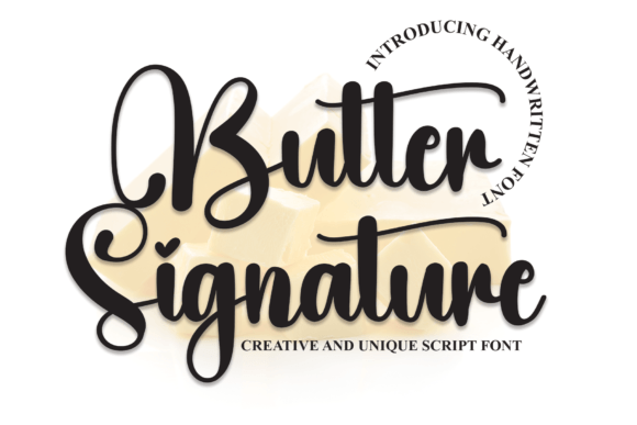 Butter Signature Font