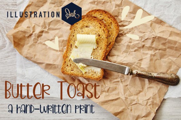 Butter Toast Font Poster 1