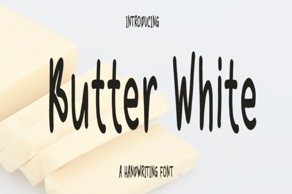 Butter White Font Poster 1