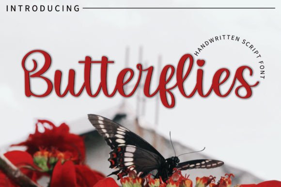 Butterflies Font Poster 1