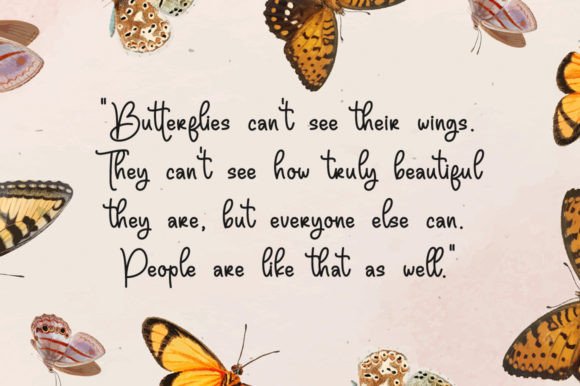 Butterfly Font Poster 2