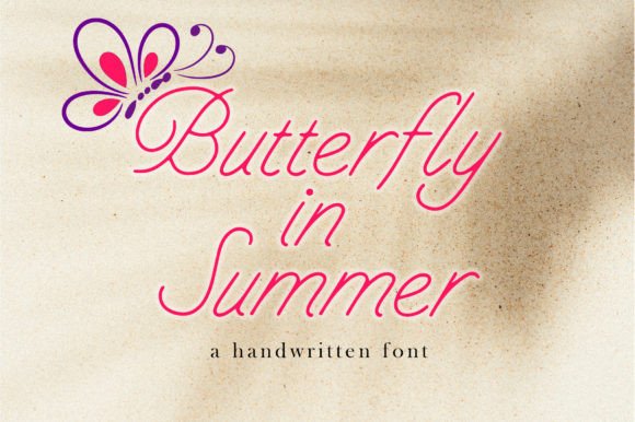Butterfly in Summer Font Poster 1
