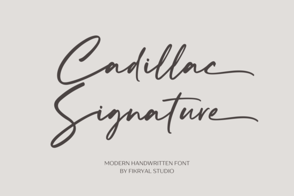 Cadillac Signature Font Poster 1