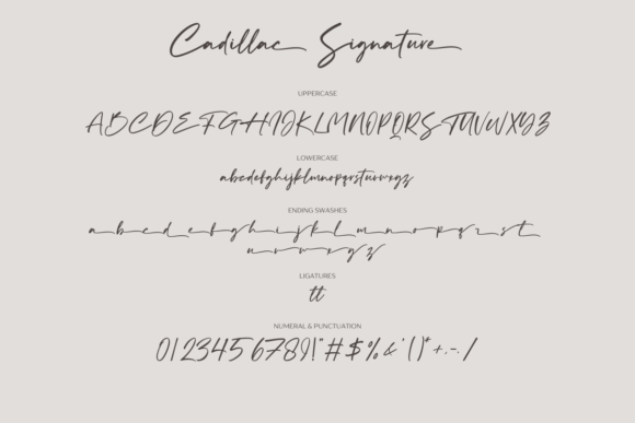 Cadillac Signature Font Poster 10