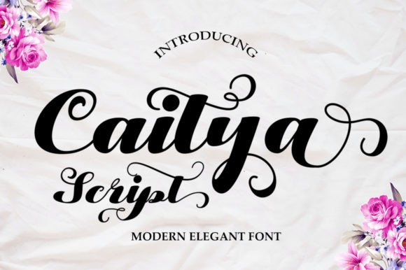 Caitya Script Font Poster 1