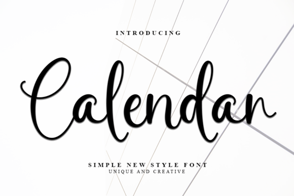 Calendar Font Poster 1