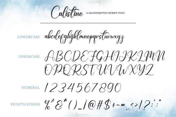 Calistine Font Poster 7