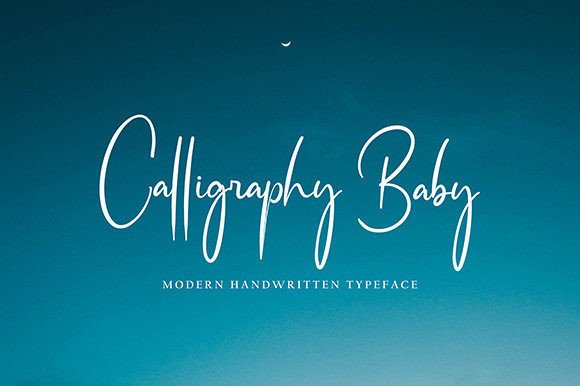 Calligraphy Baby Font Poster 1