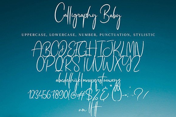 Calligraphy Baby Font Poster 10