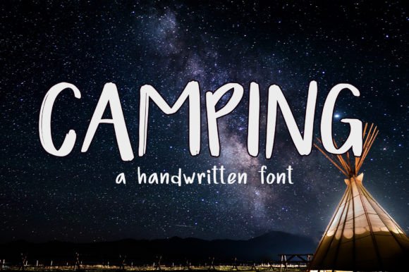 Camping Font Poster 1